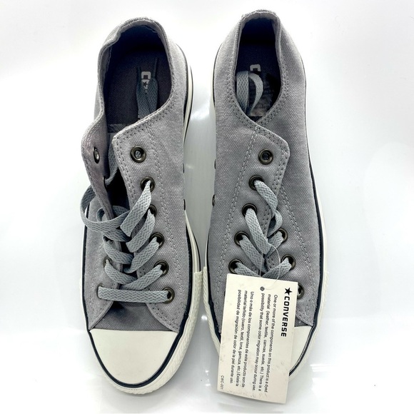 𝅺converse Men’s Gray Lace Up Sneakers - Picture 3 of 7